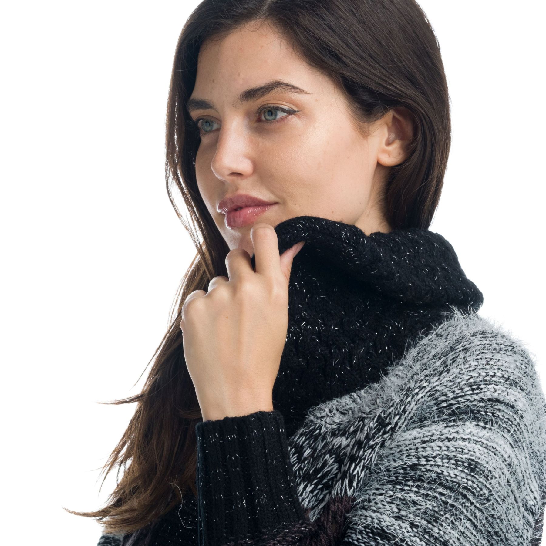 Chaqueta de punto grueso de efecto pelo 3