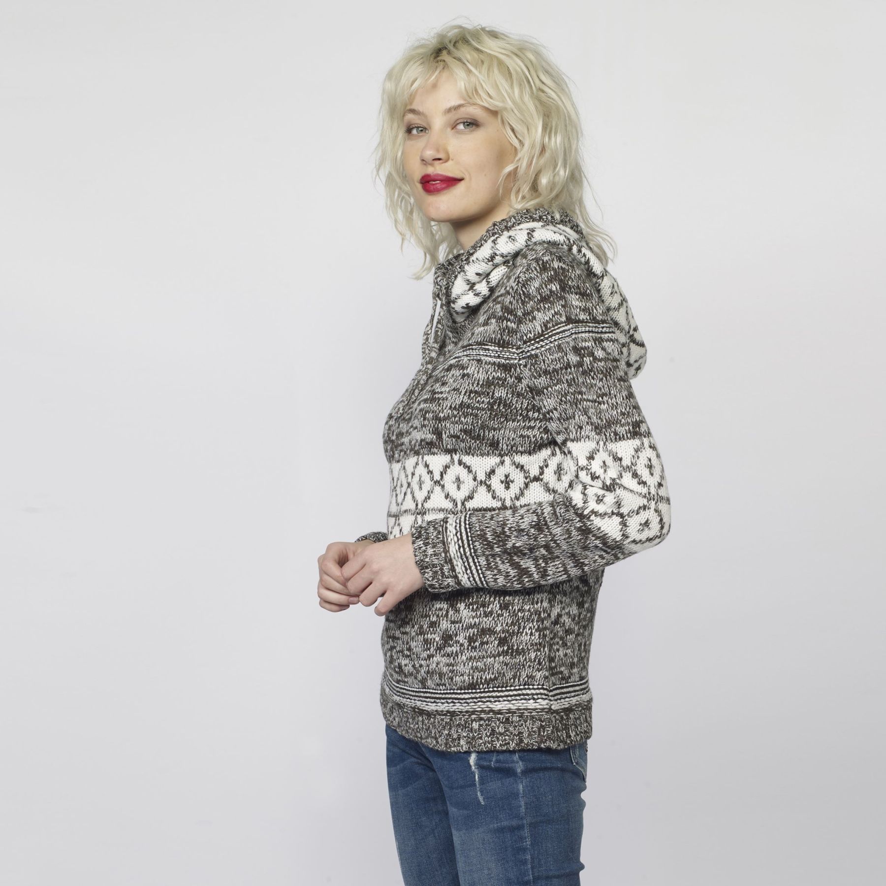 Pull en jacquard imprimÉ gÉomÉtrique 1