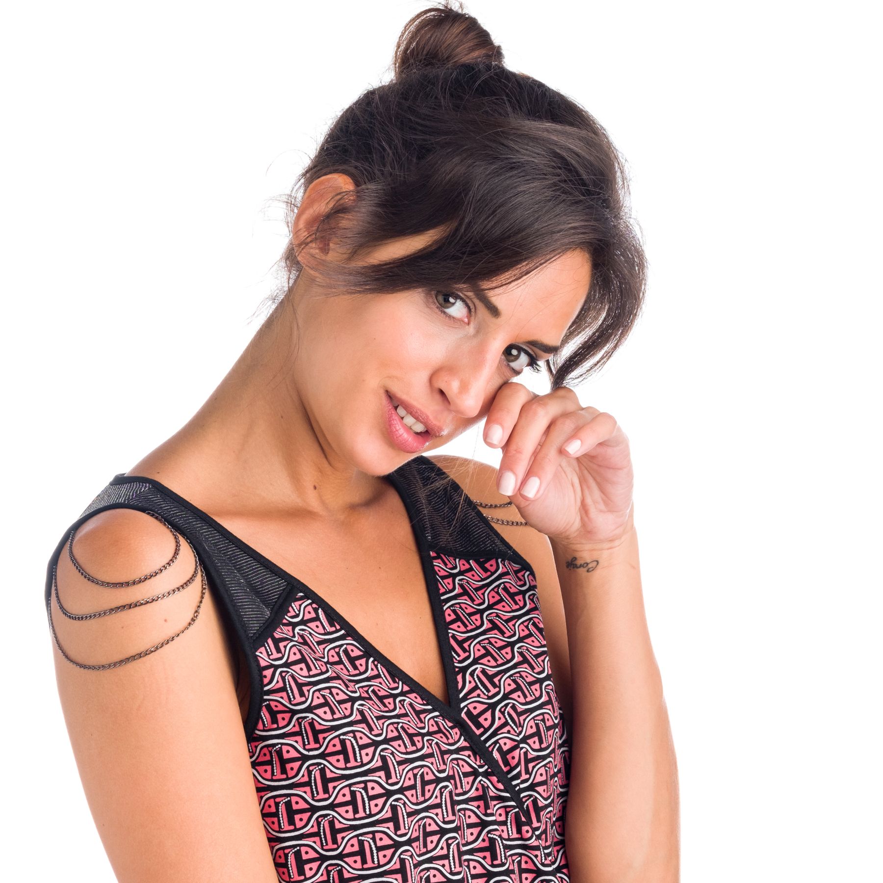 Top estampado detalle cadenas 1