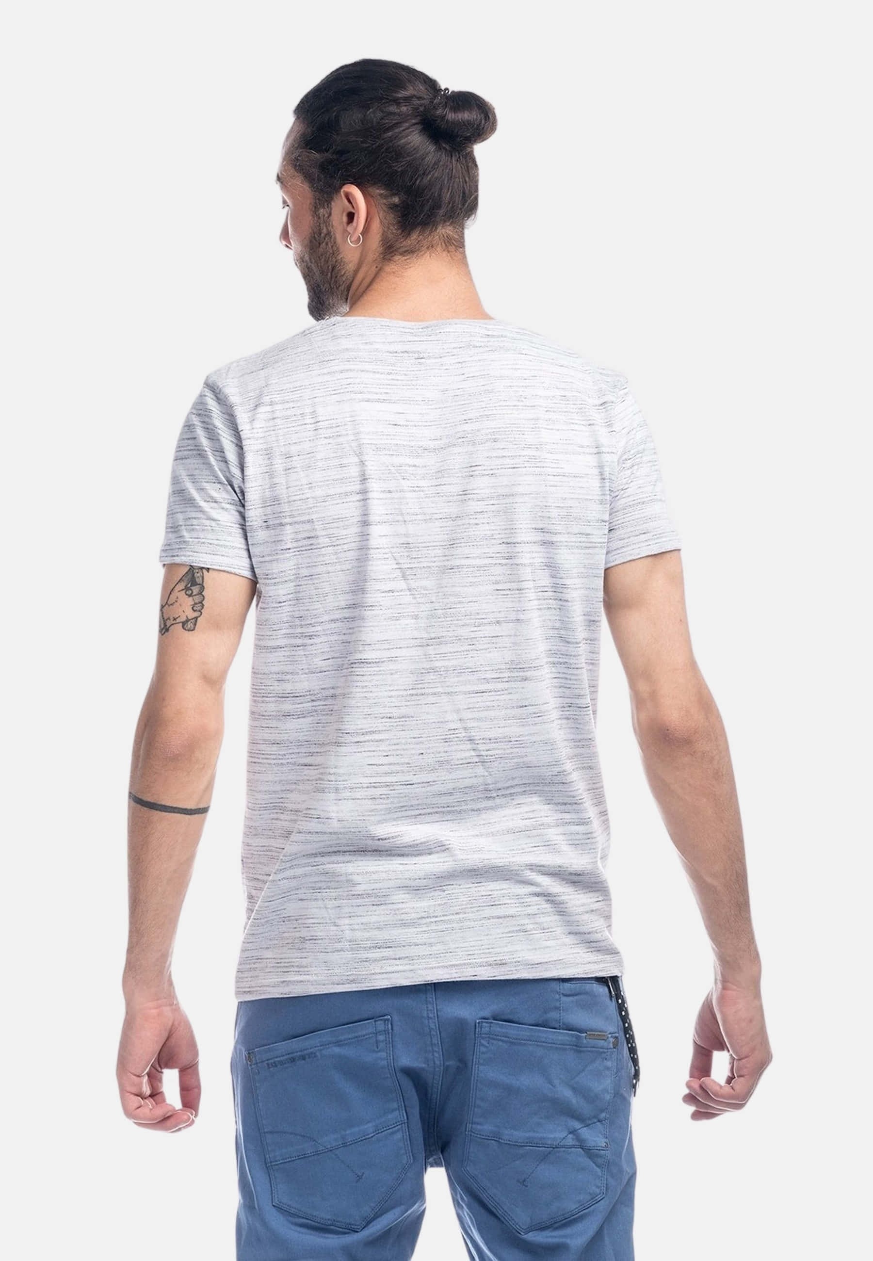 Camiseta de algodón estampada color Blanco para Hombre 4
