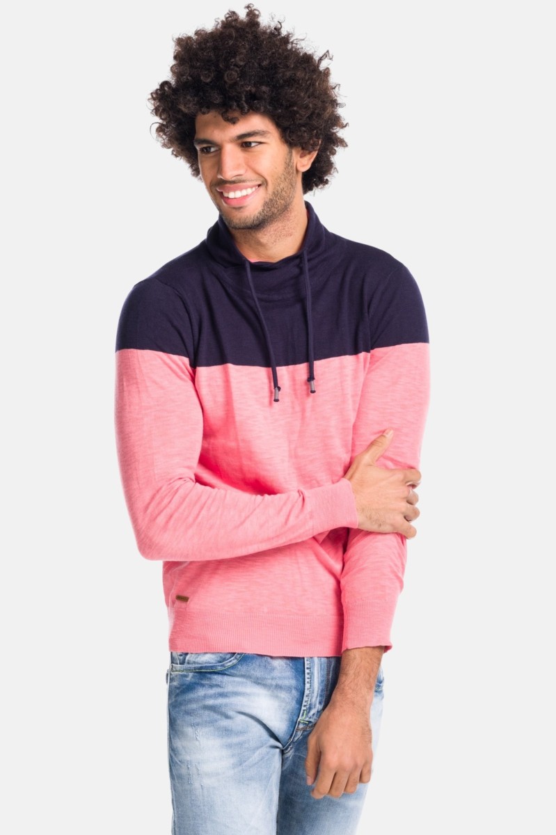Jersey de manga larga de Algodón color Rosa para Hombre