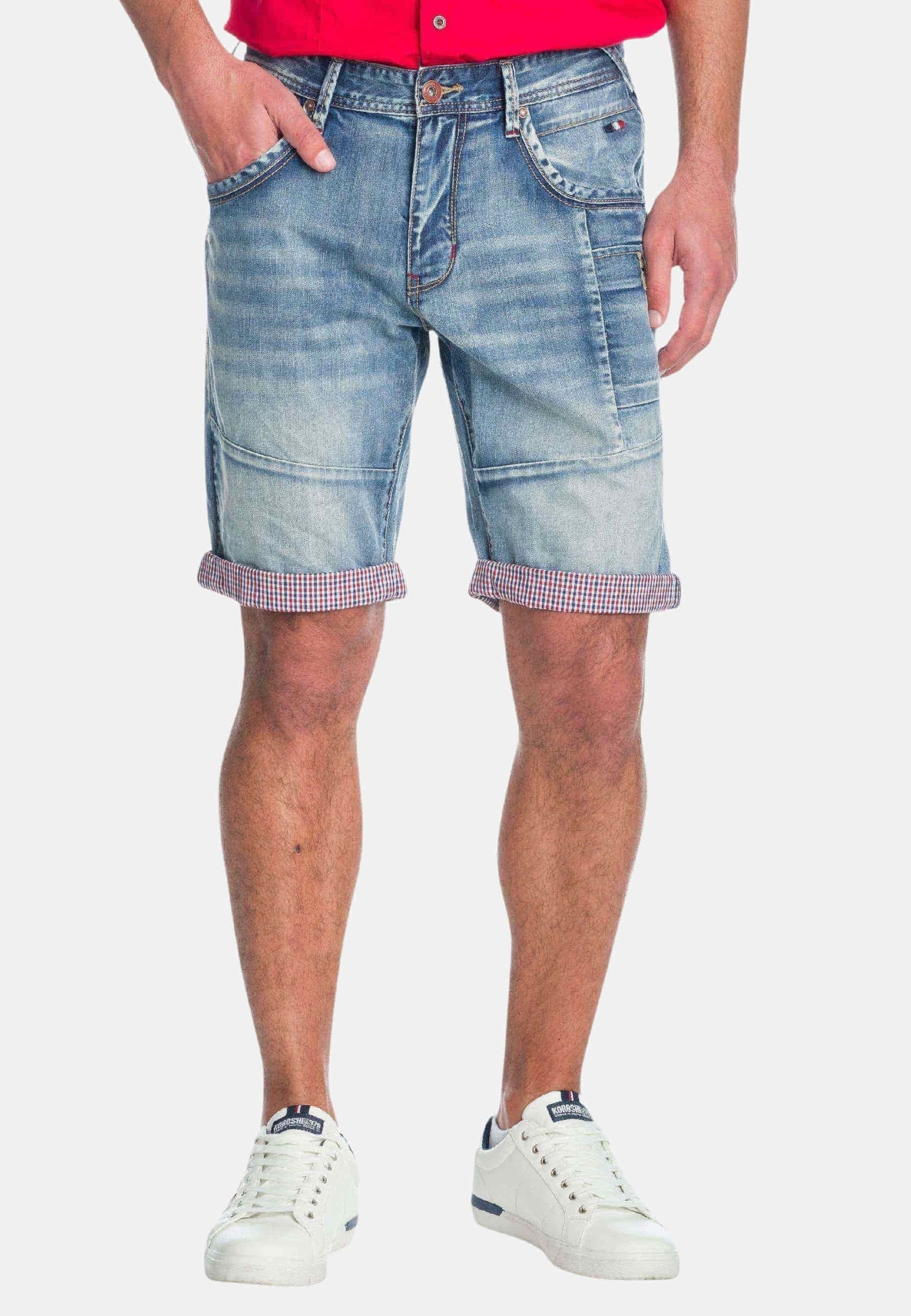 Pantalón corto de Algodón regular denim