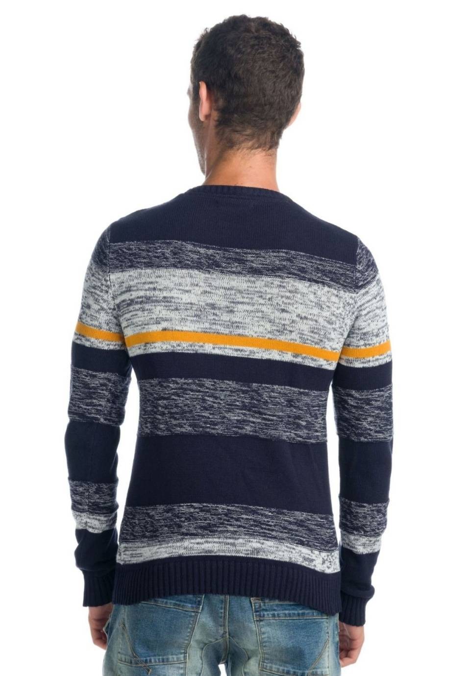 Jersey de rayas y efecto jaspeado 1