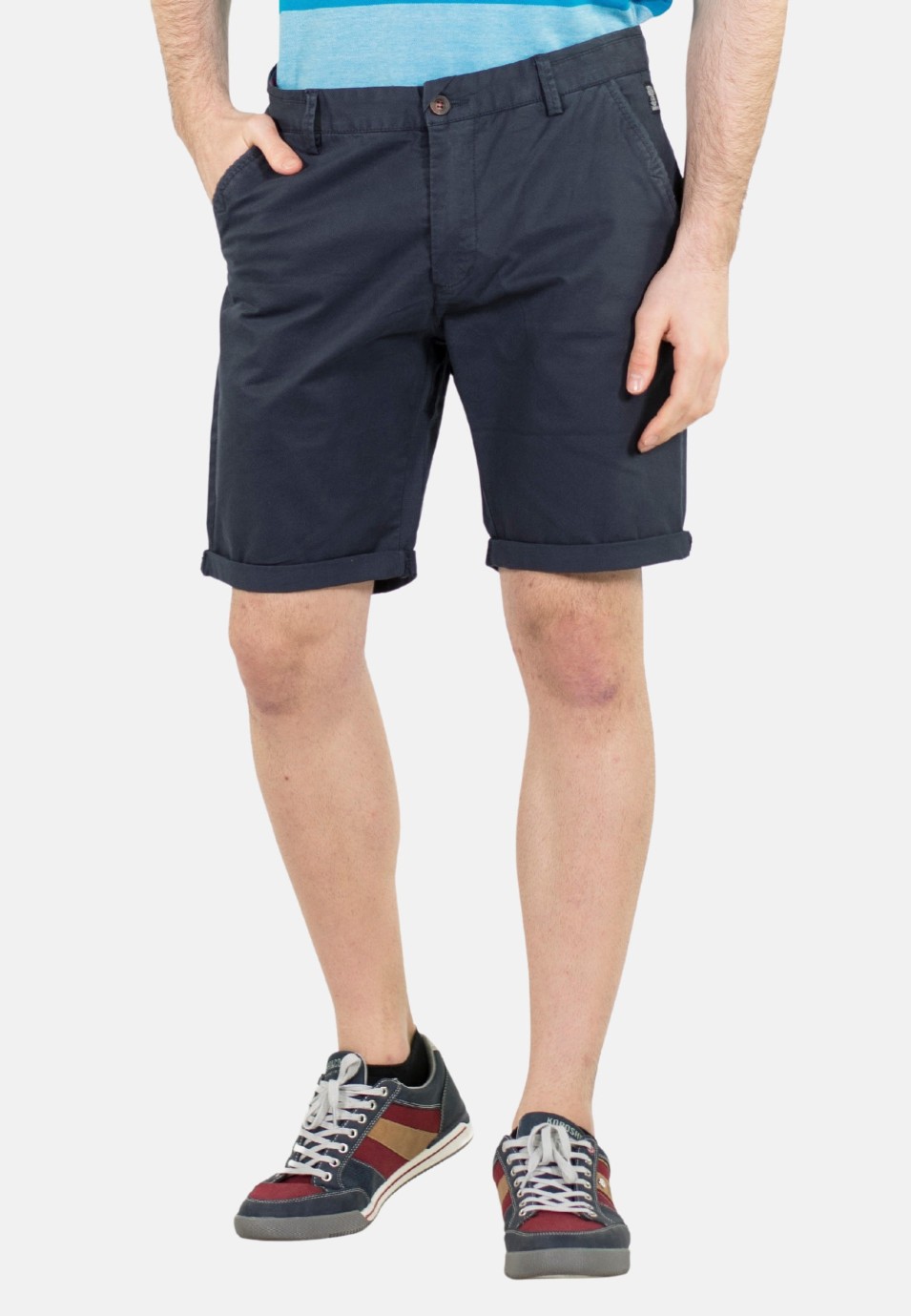 Bermuda con micro dibujo estampado color Navy para Hombre