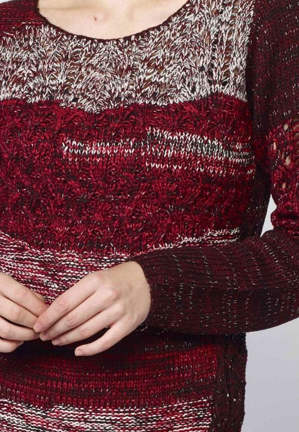 Jersey de rayas y calados 6