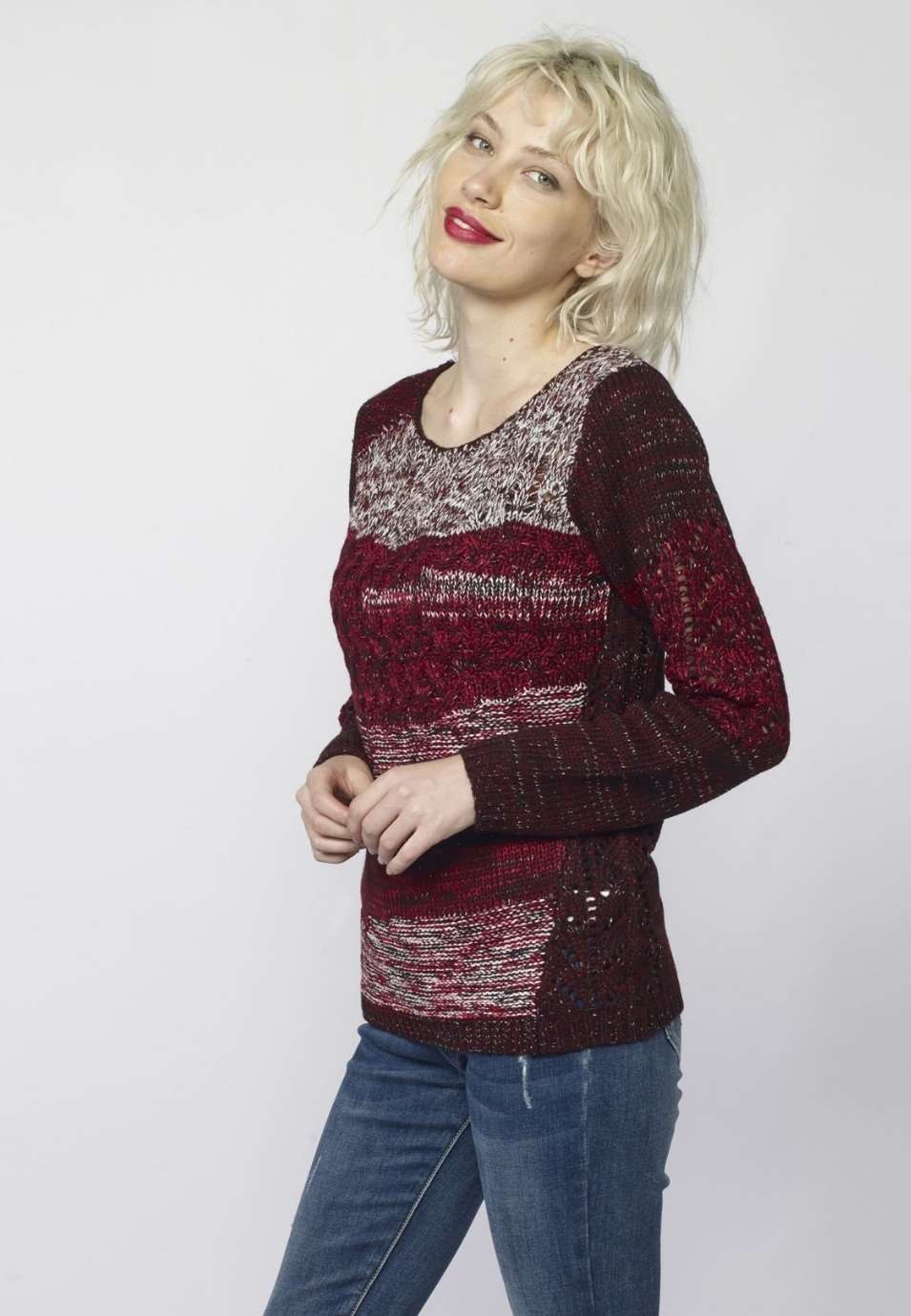 Jersey de rayas y calados 3