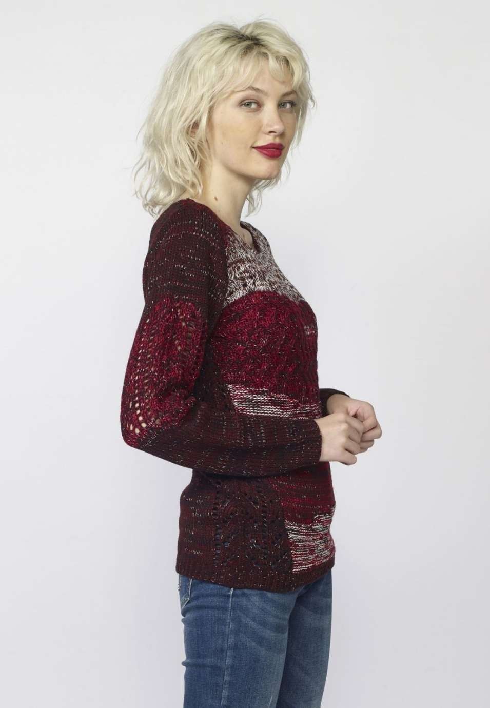 Jersey de rayas y calados 1