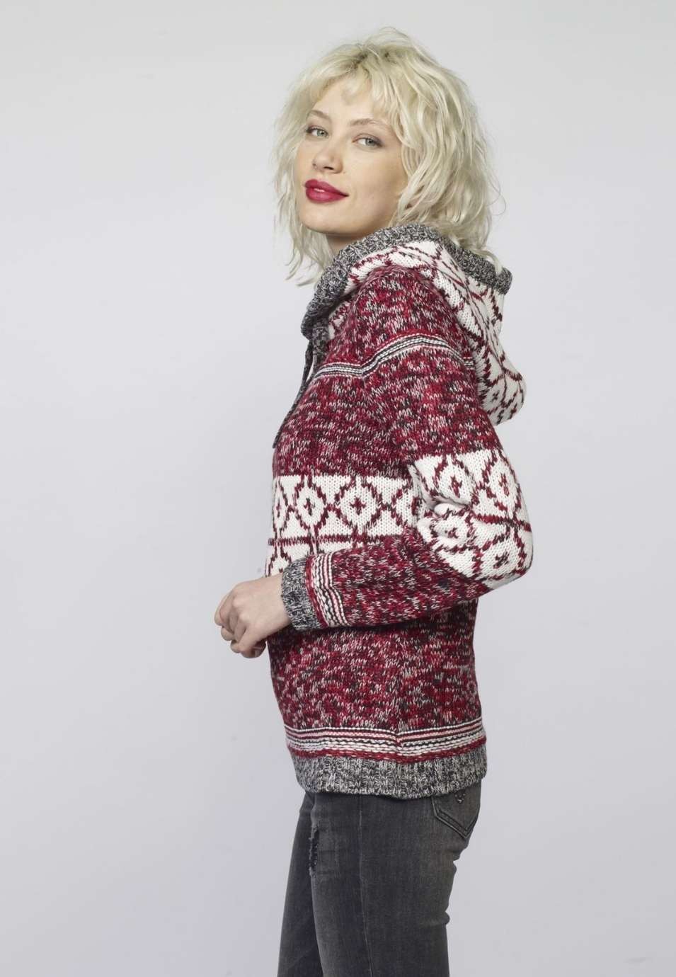 Pull en jacquard imprimÉ gÉomÉtrique 1