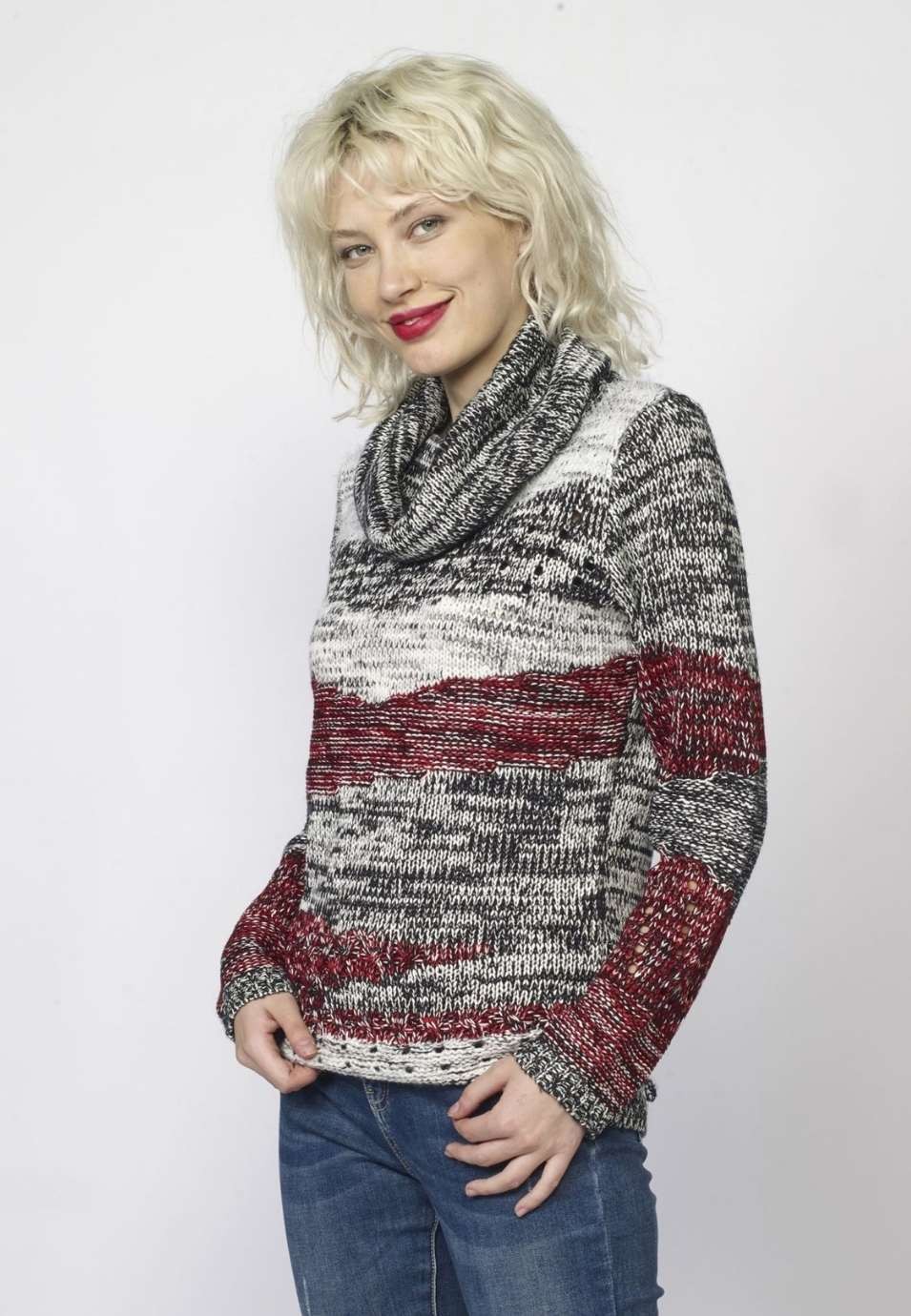 Jersey con cortes a contraste 3