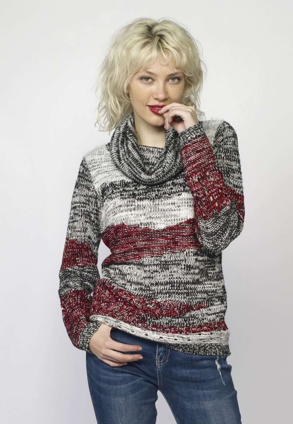 Jersey con cortes a contraste 5