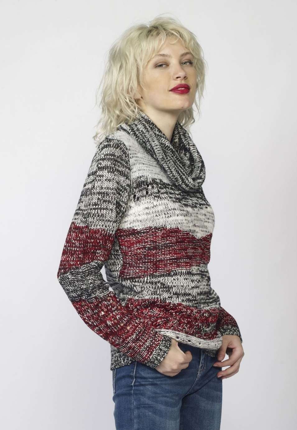 Jersey con cortes a contraste 1