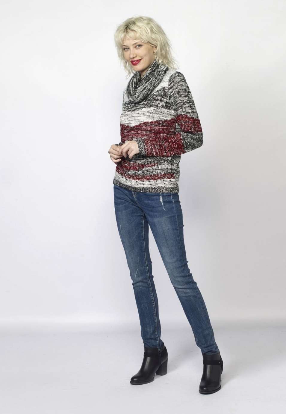 Jersey con cortes a contraste