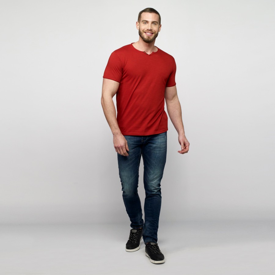 Camiseta de manga corta para Hombre color Marsala