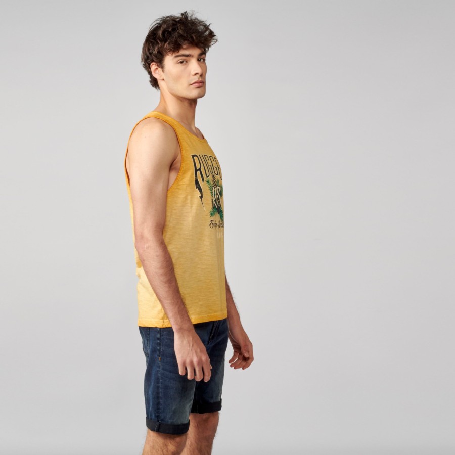 Camiseta sin mangas con estampado degradado y texto | Estilo y Comodidad 2
