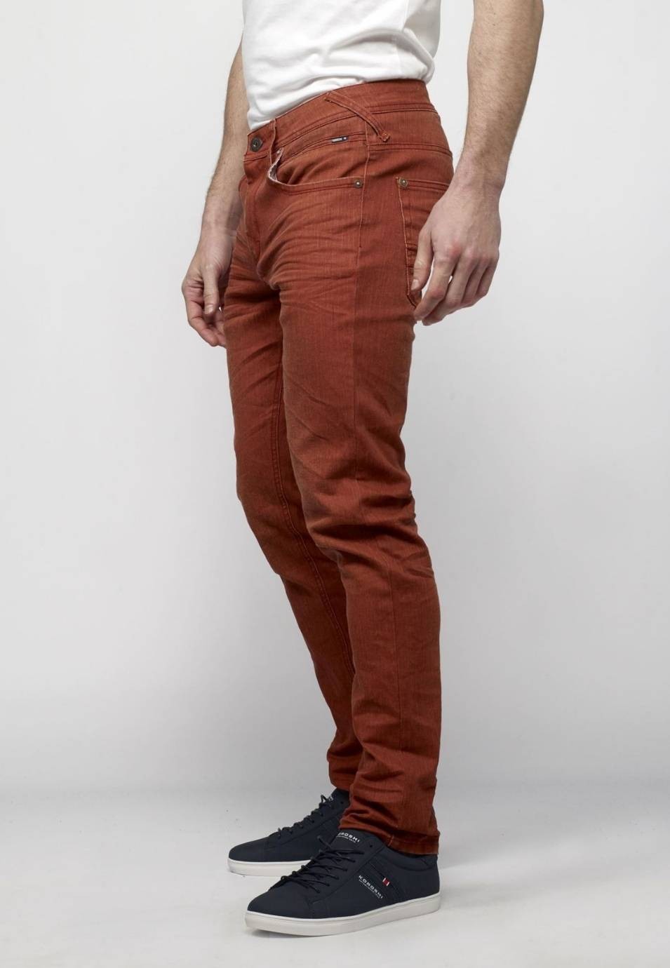 Pantalon jeans color stretch regular 2