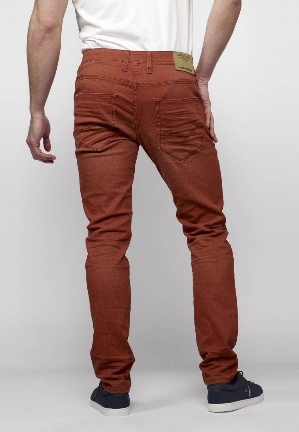 Pantalon jeans color stretch regular 6