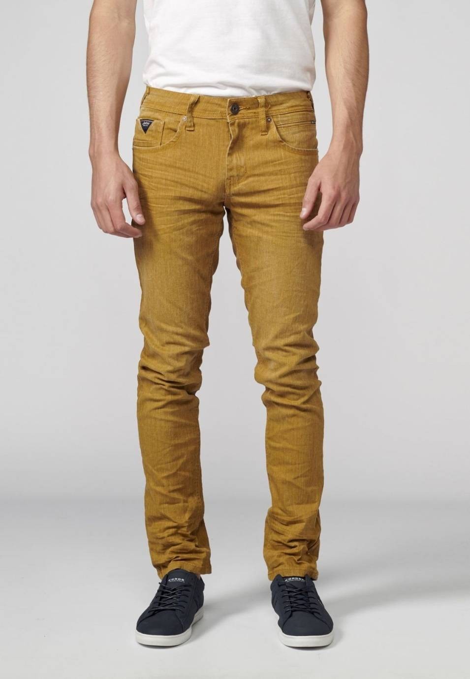 Pantalon jeans color stretch regular 4