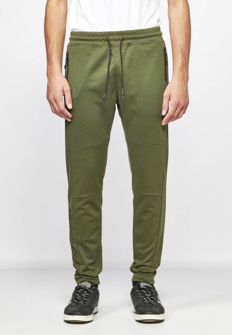 Pantalón largo Deportivo tipo jogger para hombre color verde kaki