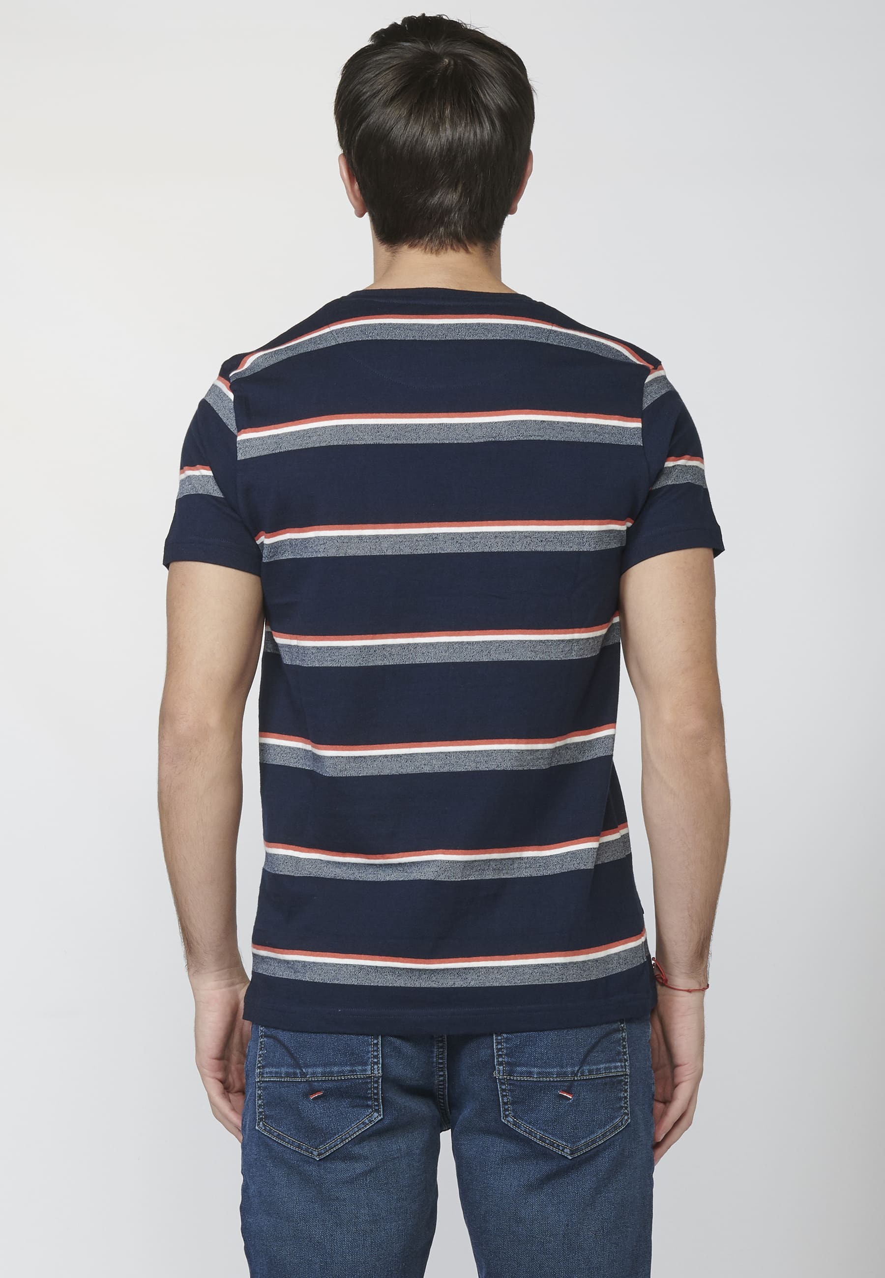 Camiseta manga corta a rayas para Hombre 5