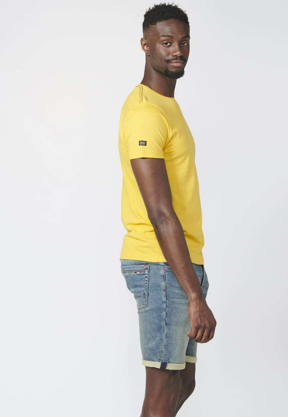 Camiseta básica Manga Corta con logo bordado en el pecho 100% algodón para Hombre 5