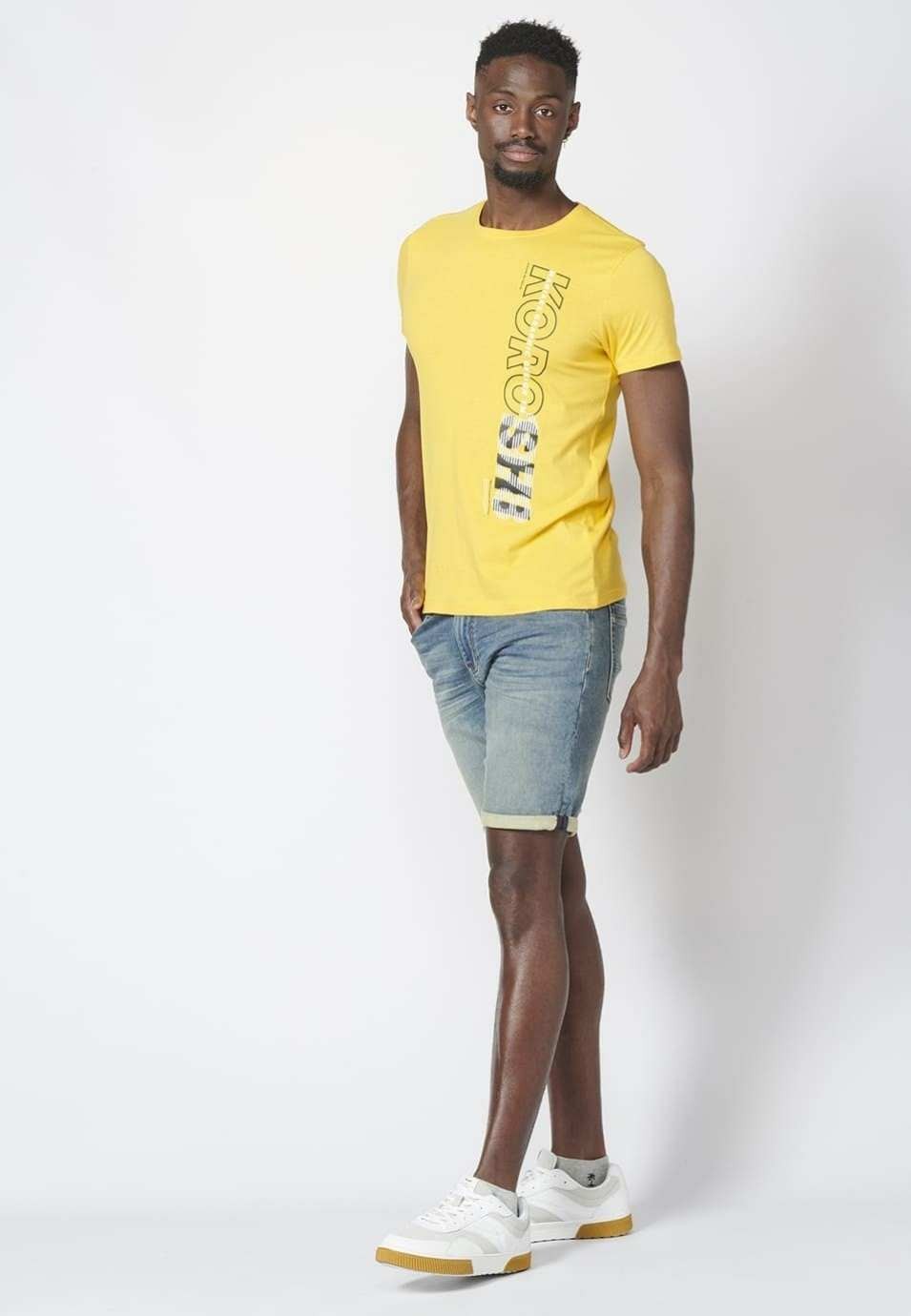 Camiseta básica Manga Corta con logo bordado en el pecho 100% algodón para Hombre 1