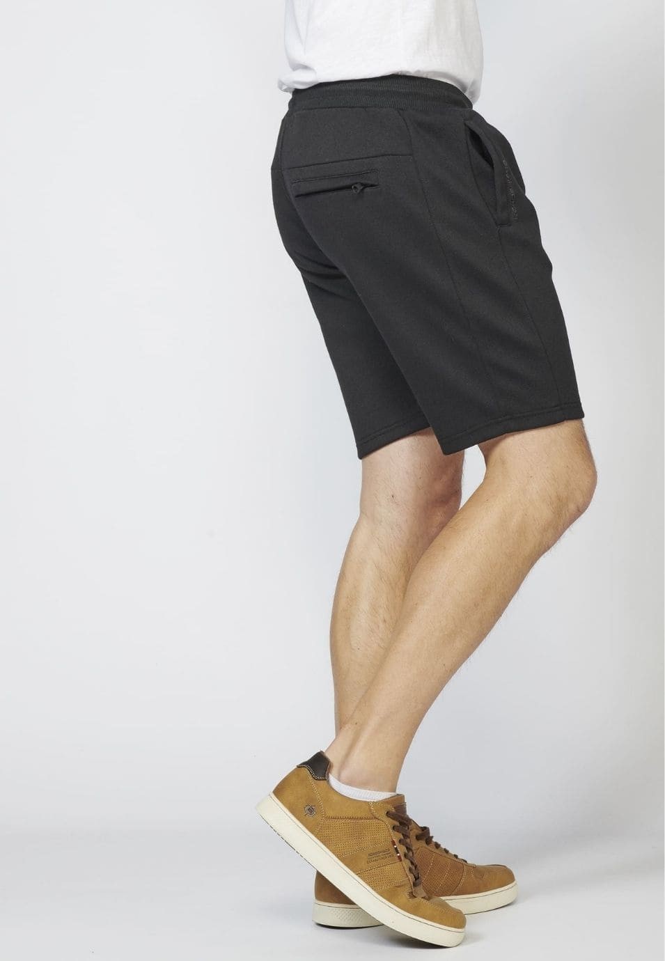 Pantalón Corto Jogger Piqué con Tres Bolsillos Cintura Elástica Ajustable para Hombre 2