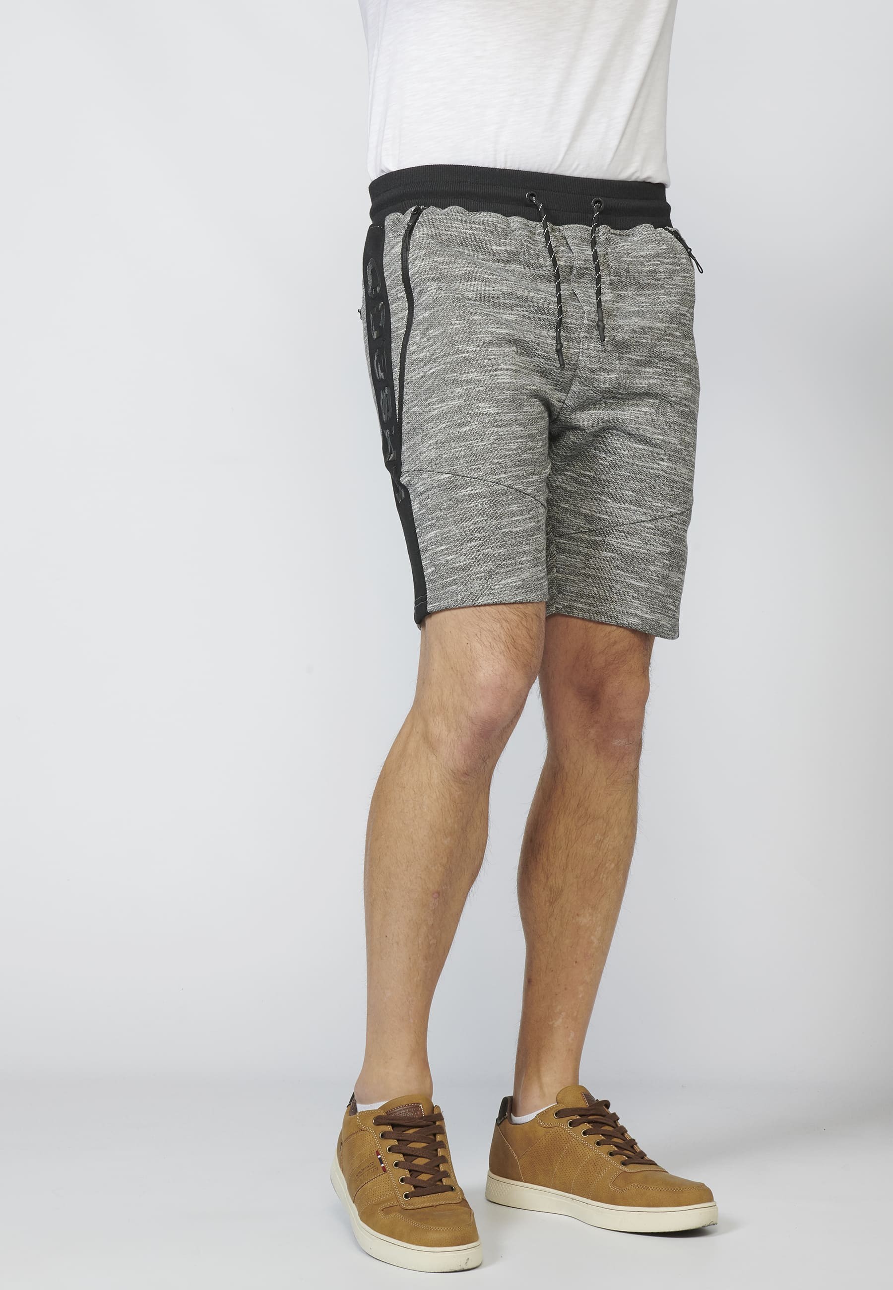 PANTALÓN CORTO JOGGER con Cremallera Termosellada y Cintura Elástica Ajustable para Hombre