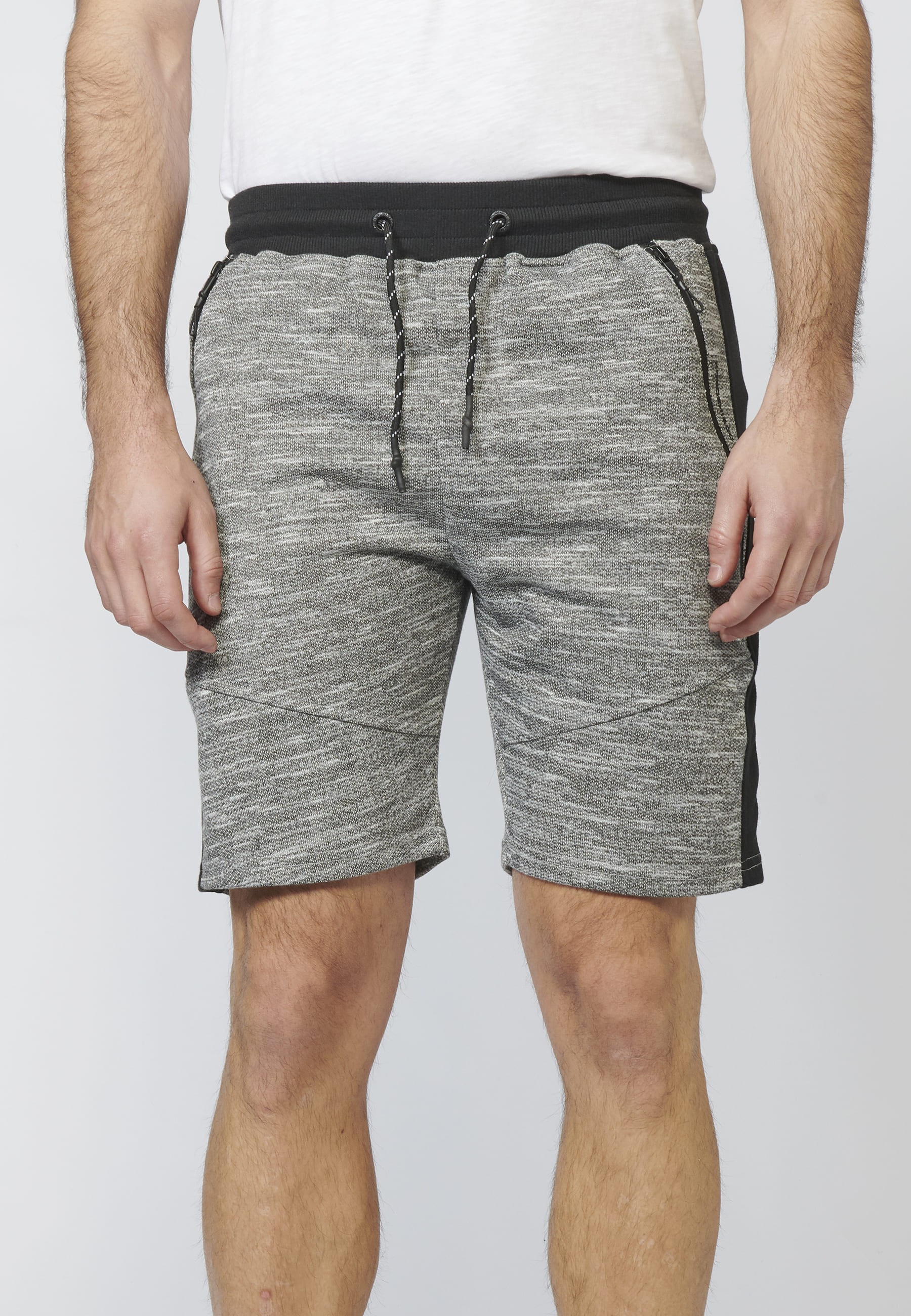 PANTALÓN CORTO JOGGER con Cremallera Termosellada y Cintura Elástica Ajustable para Hombre 1