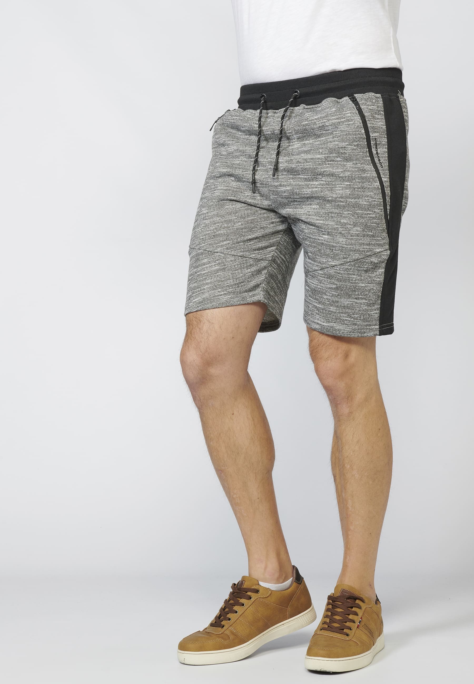 PANTALÓN CORTO JOGGER con Cremallera Termosellada y Cintura Elástica Ajustable para Hombre 2