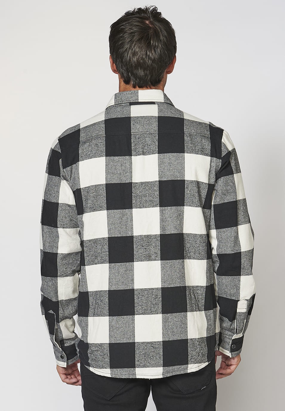 Men's Plaid Long Sleeve Padded Overshirt