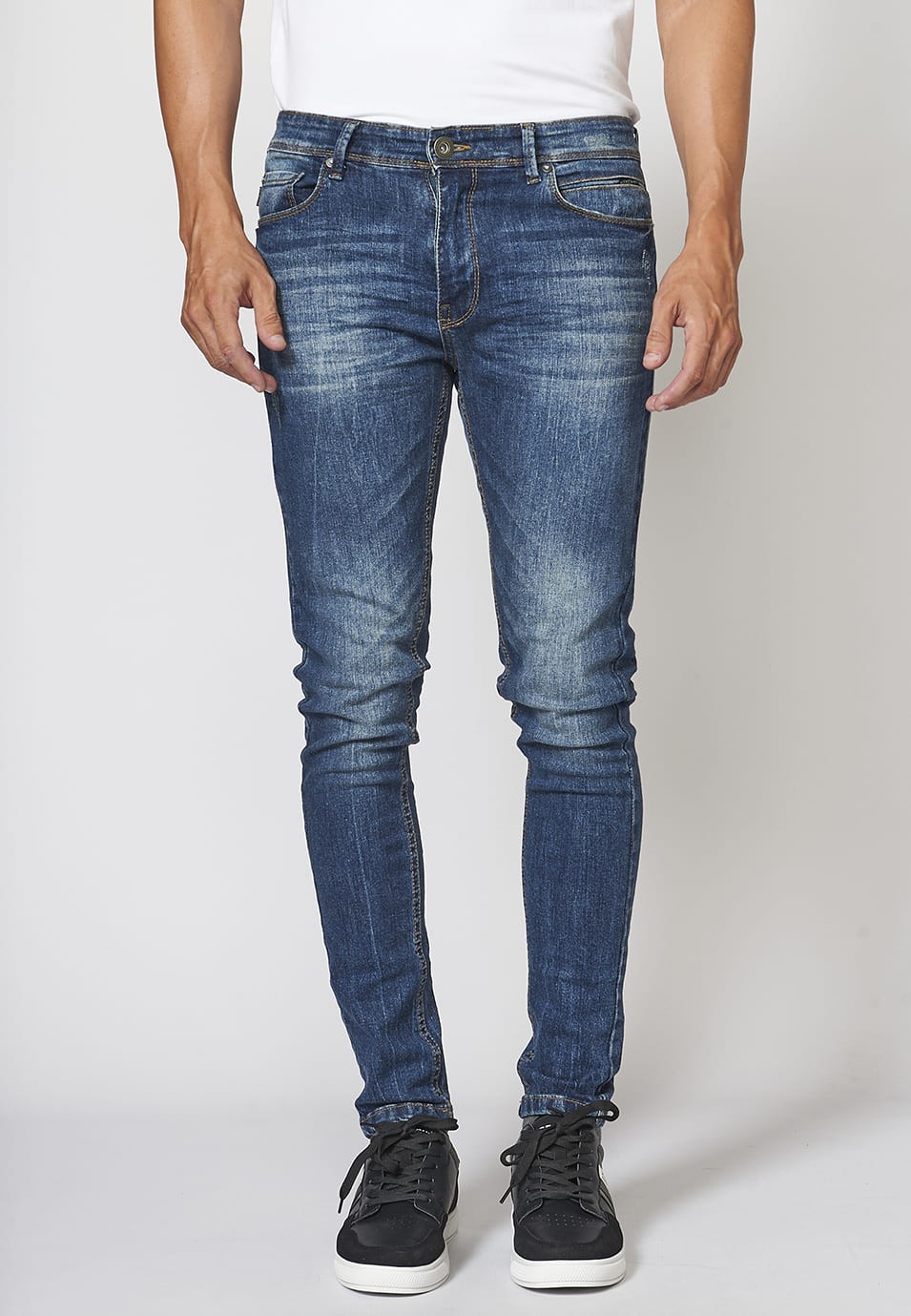 largo Jeans con detalles en las rodillas para Hombre