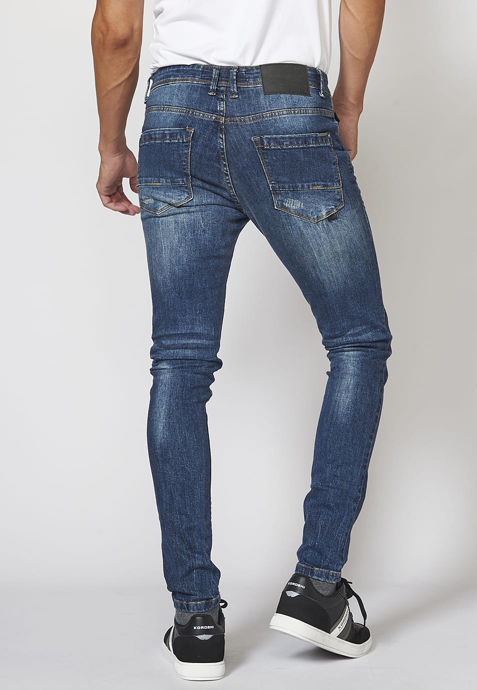 Explicación Práctico idea Pantalón largo Jeans super Skinny con detalles en las rodillas para Hombre