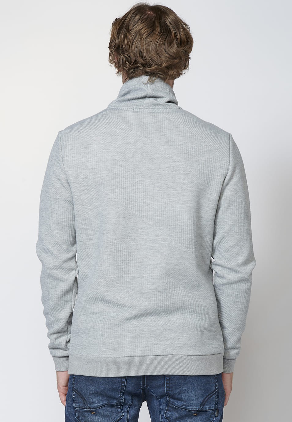 Sudadera manga larga de cuello Alto ajustable para Hombre