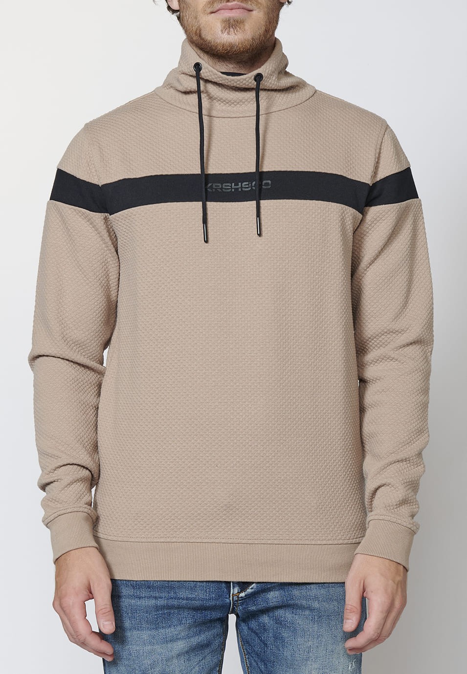 Sudadera manga larga con cuello alto para Hombre