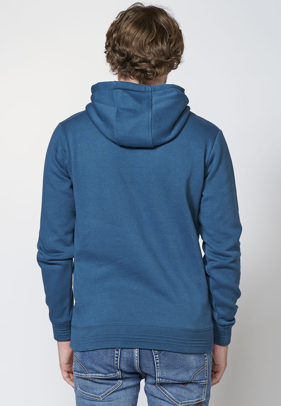 Sudadera manga larga acabados en Rib con capucha ajustable para Hombre