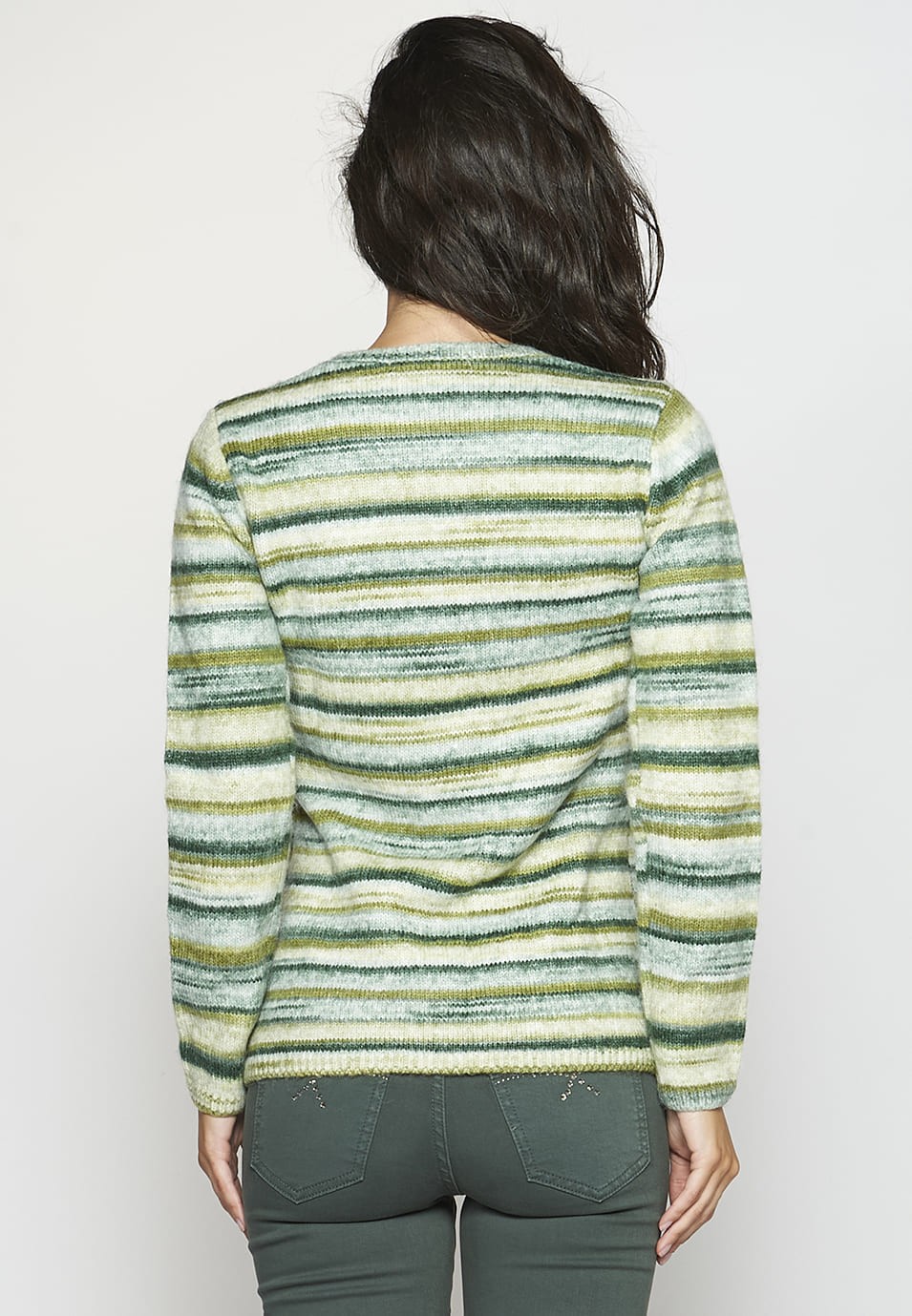 Pull en maille à col rond pour femme