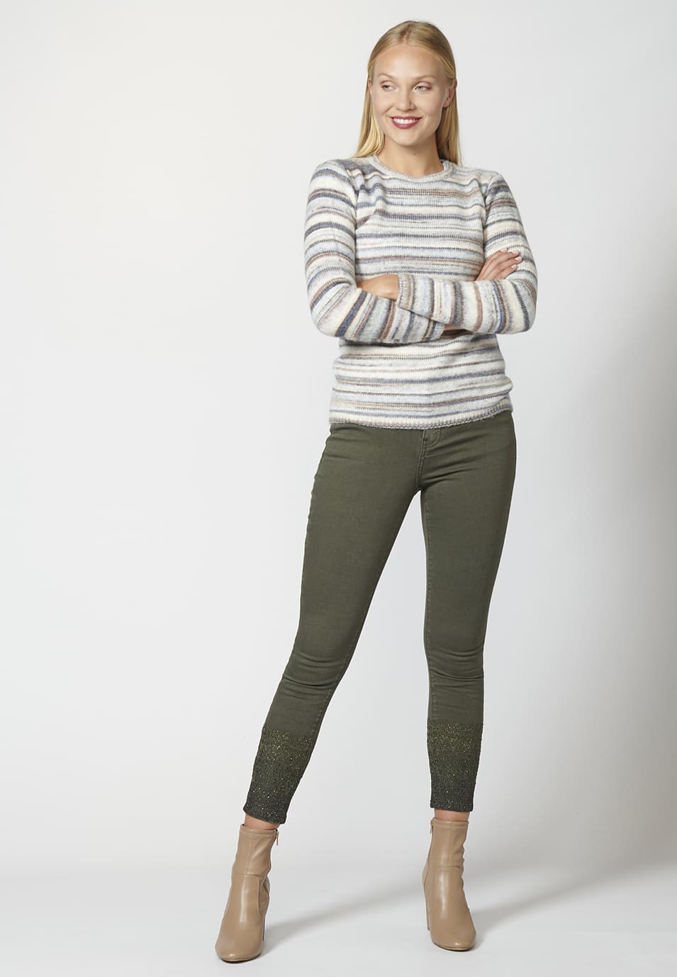 Jersey de Punto con cuello redondo para Mujer