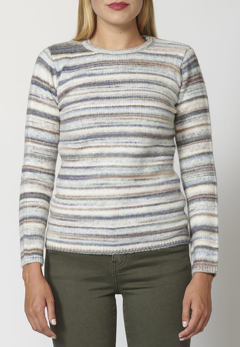 Jersey de Punto con cuello redondo para Mujer