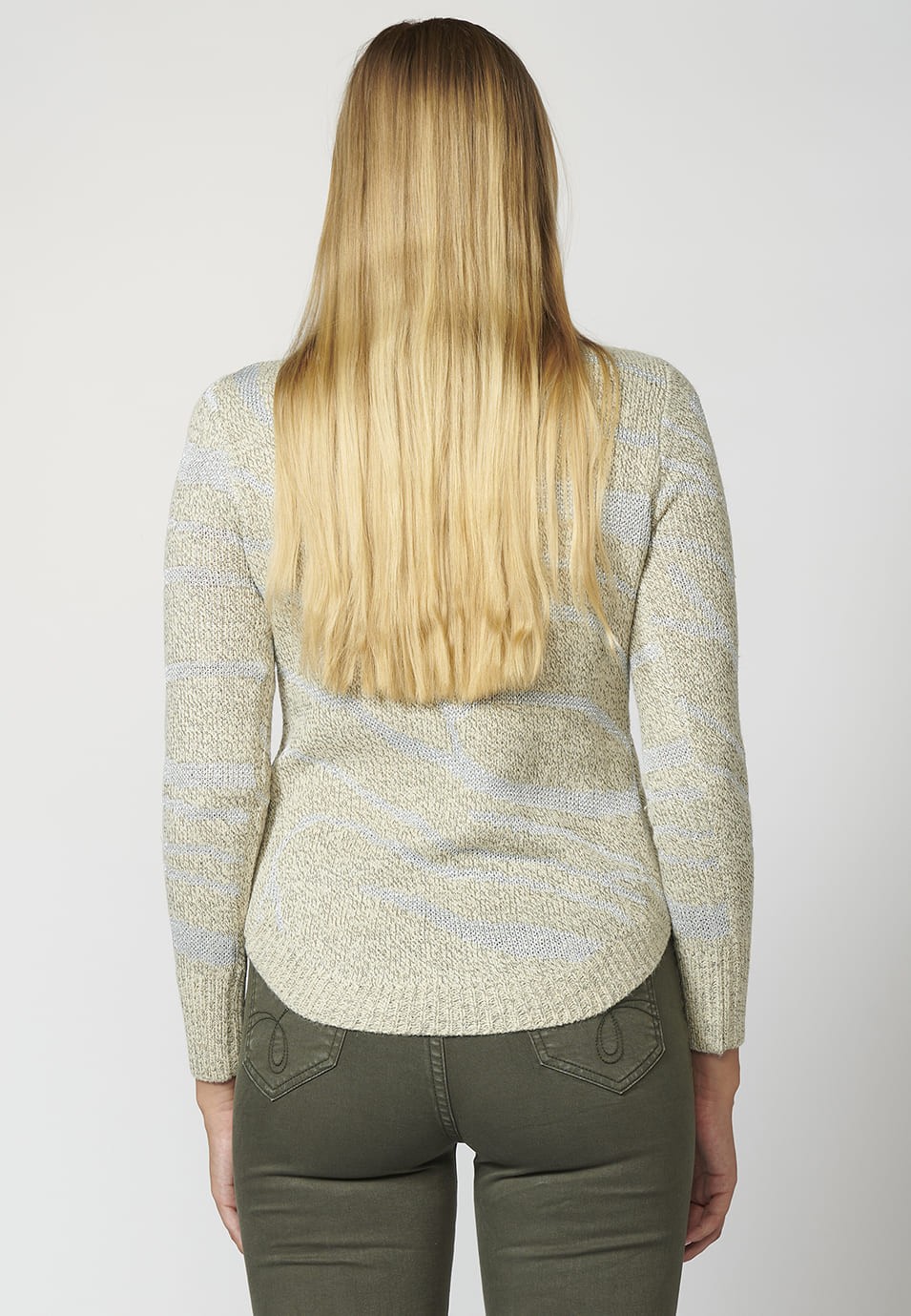 Pull en maille à col rond pour femme