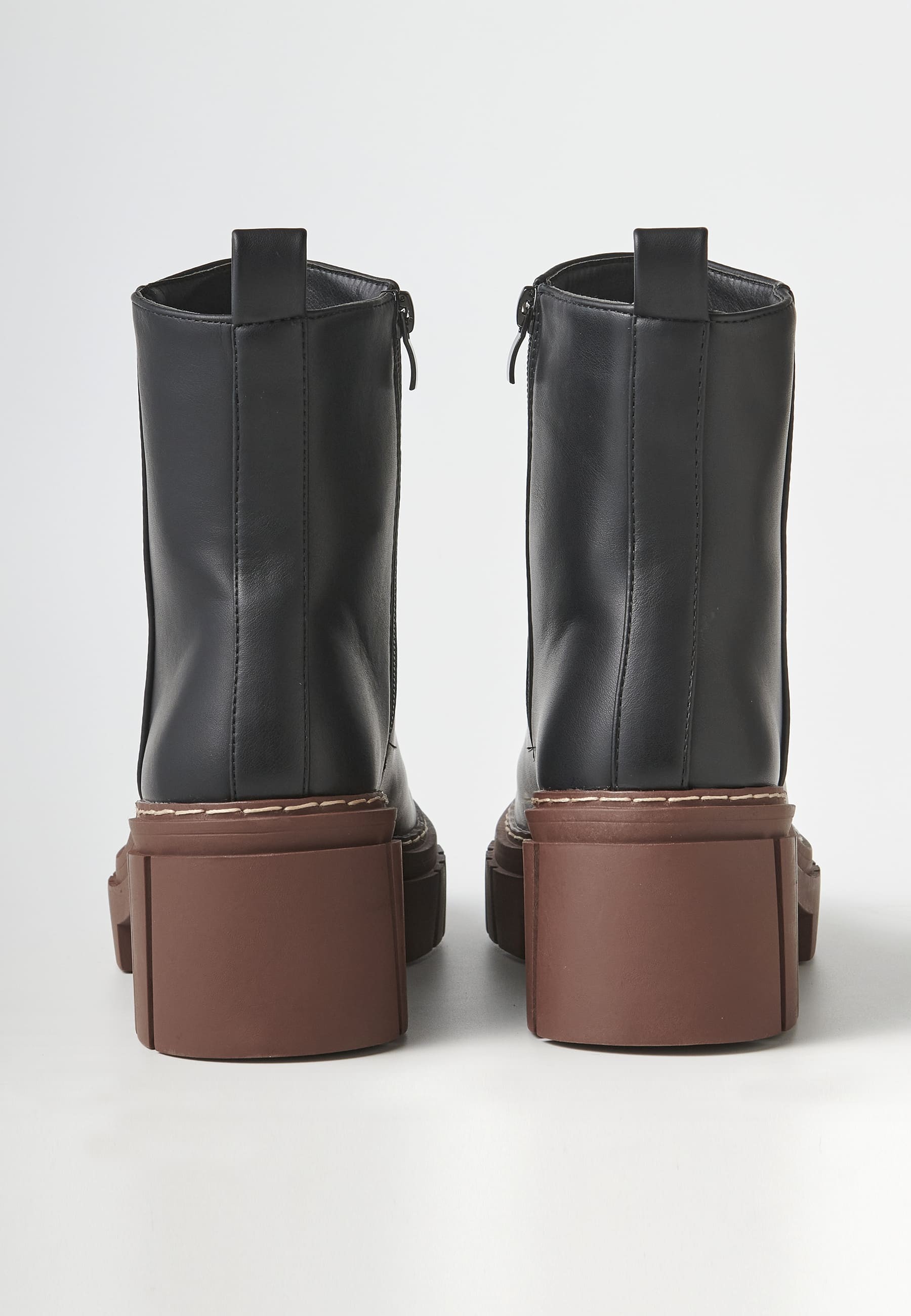 Botines negros con interior forrado para mujer efecto piel | Moda Actual 6