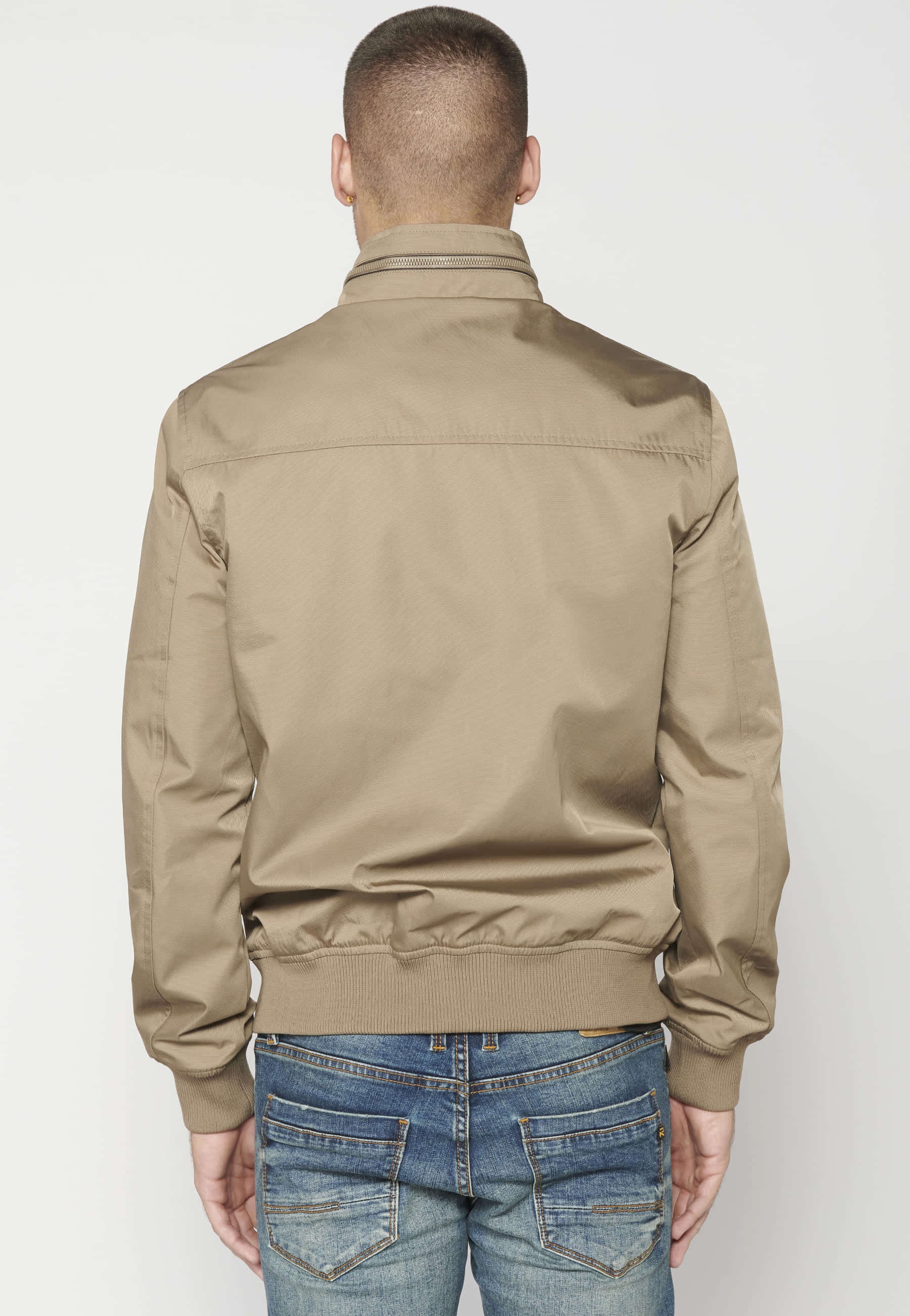 Veste côtelée beige Homme