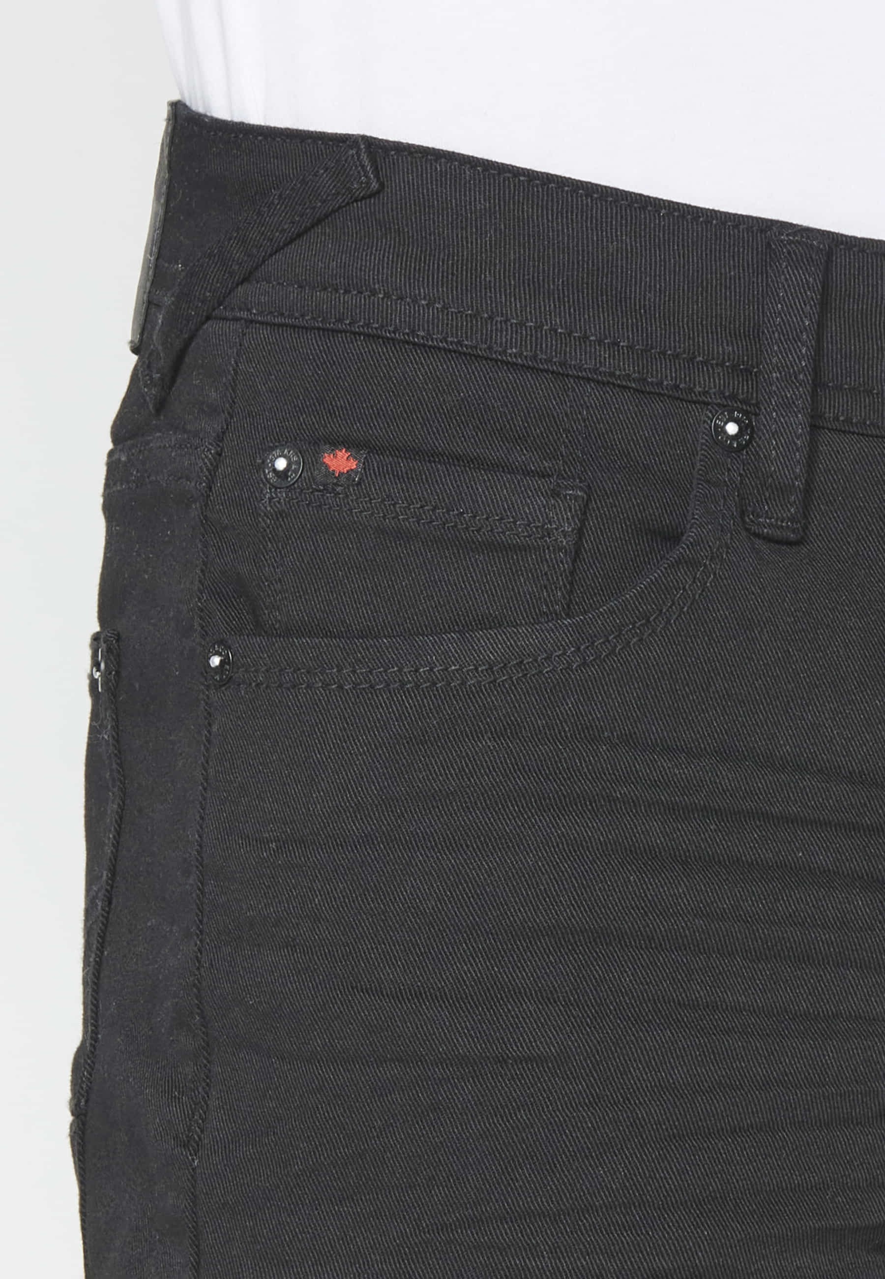 Pantalón corto Bermuda Vaquera Stretch Regular color Negro para Hombre