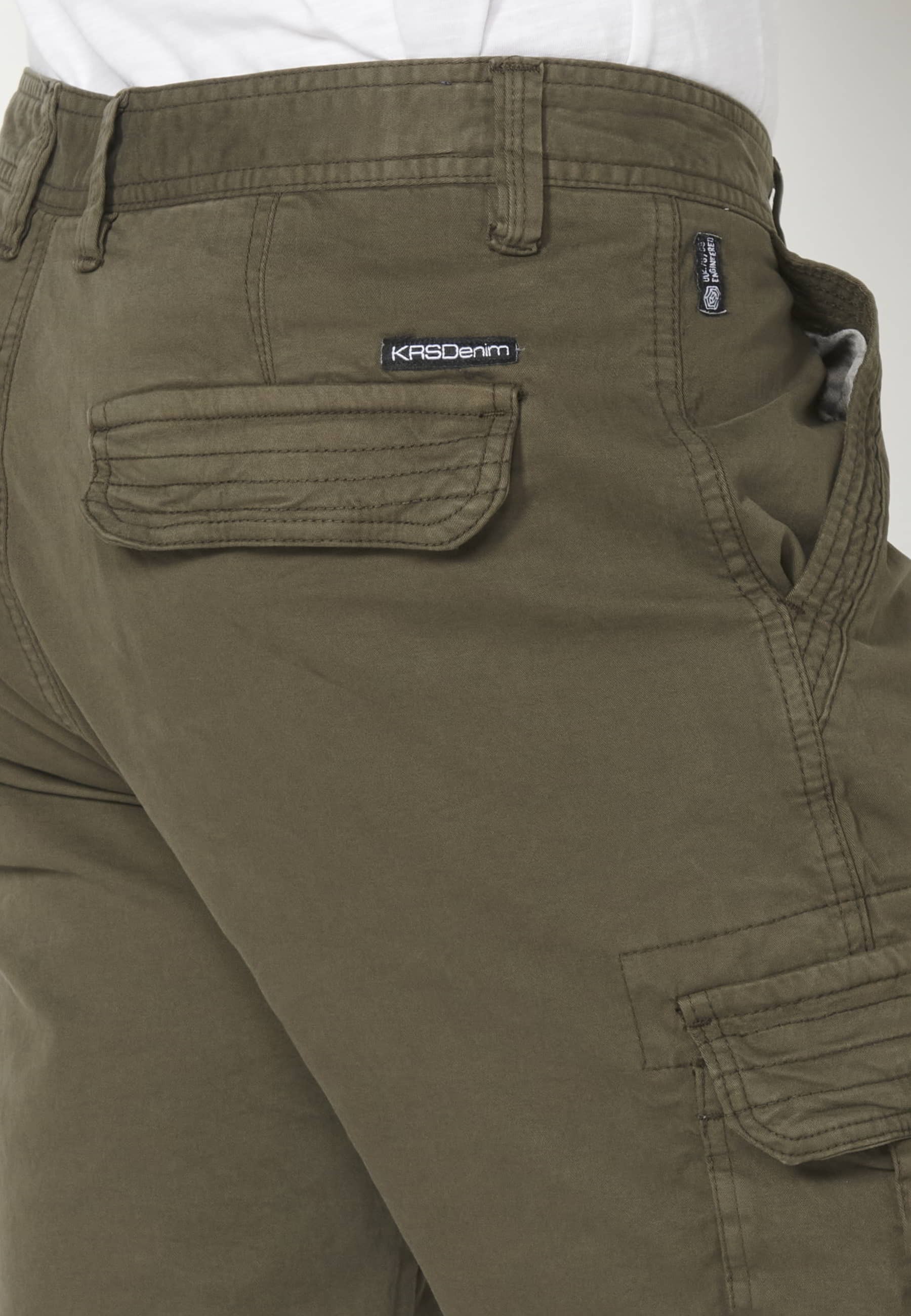 Bermuda cargo shorts Olive color for Men
