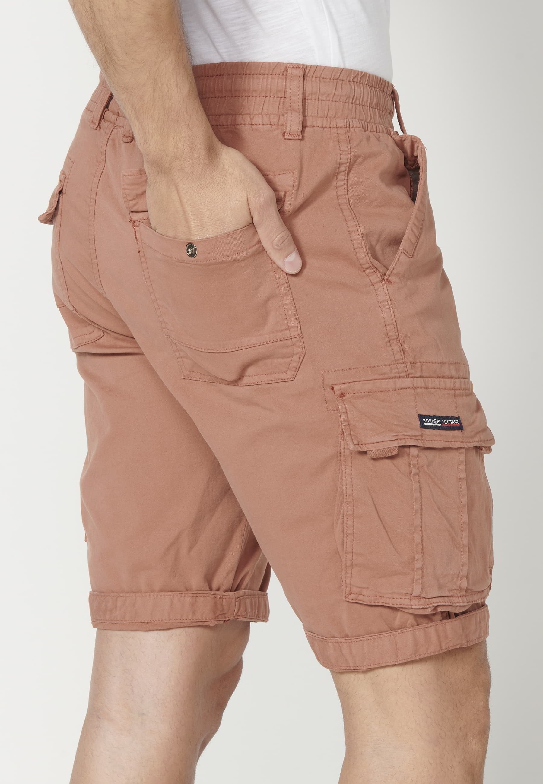 Bermuda-Shorts im Cargo-Stil in Teja-Farbe für Herren