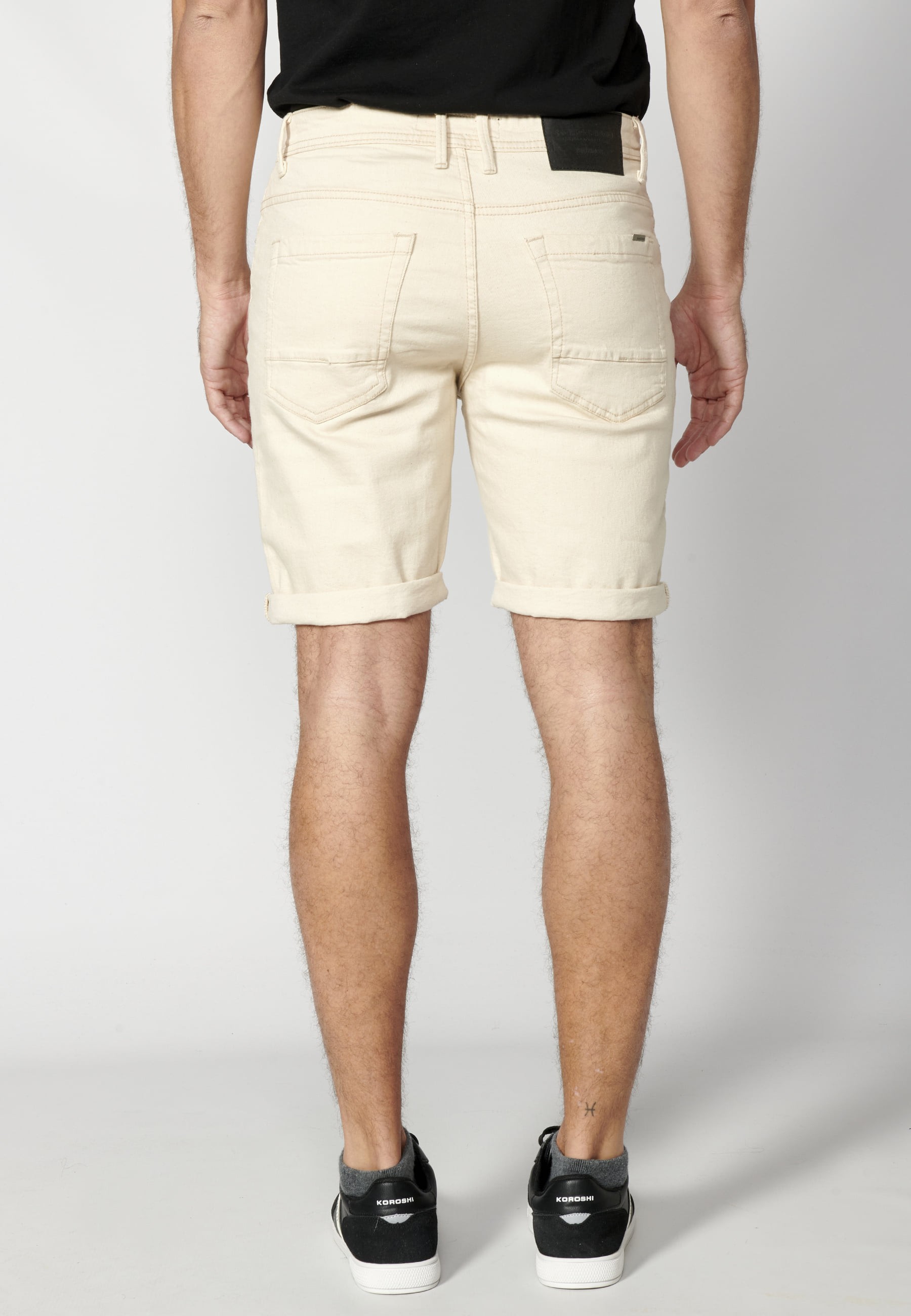 Pantalón corto Bermuda Regular Fit color Crudo para Hombre
