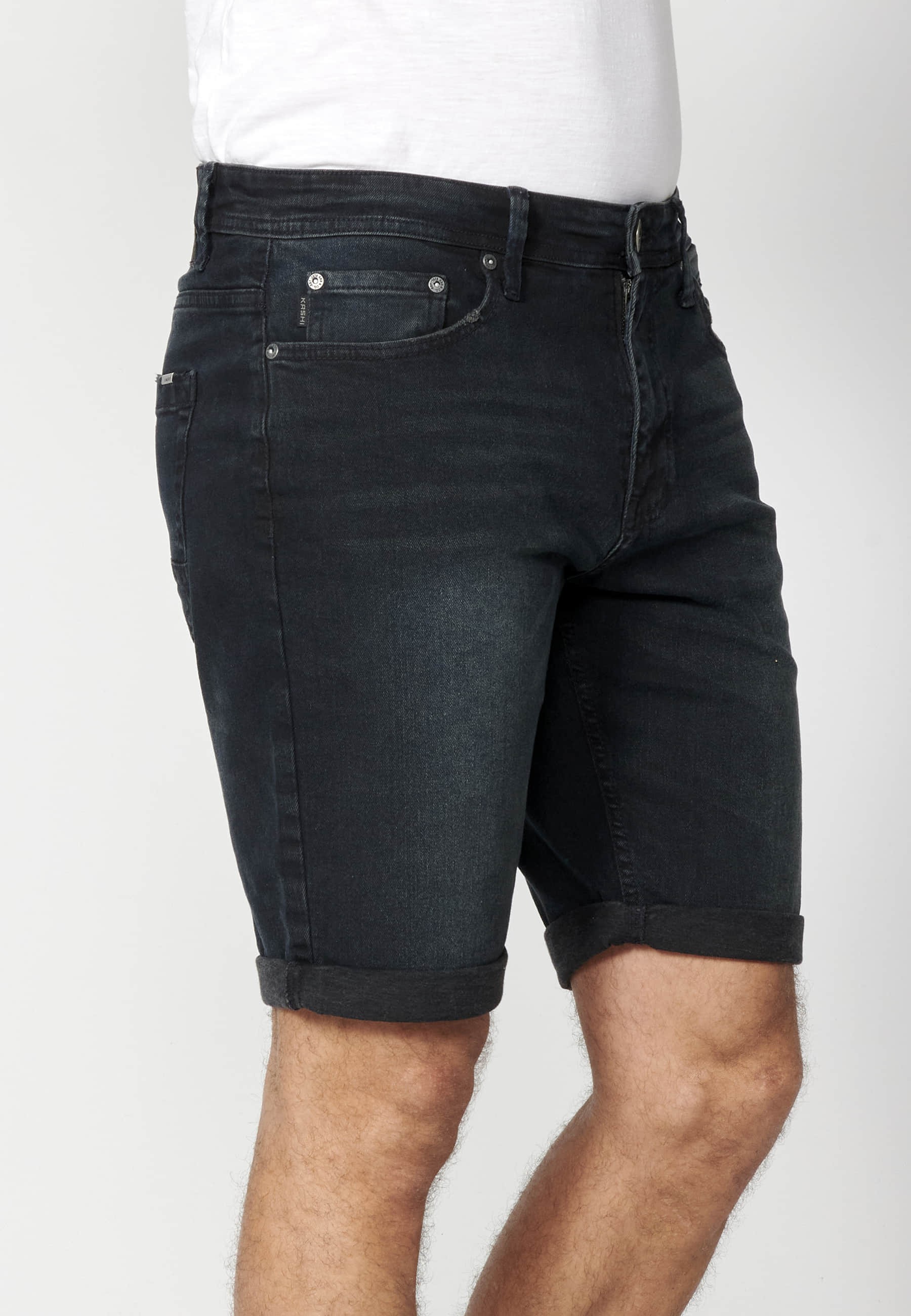 Pantalón corto Bermuda regular fit color Azul Oscuro para Hombre