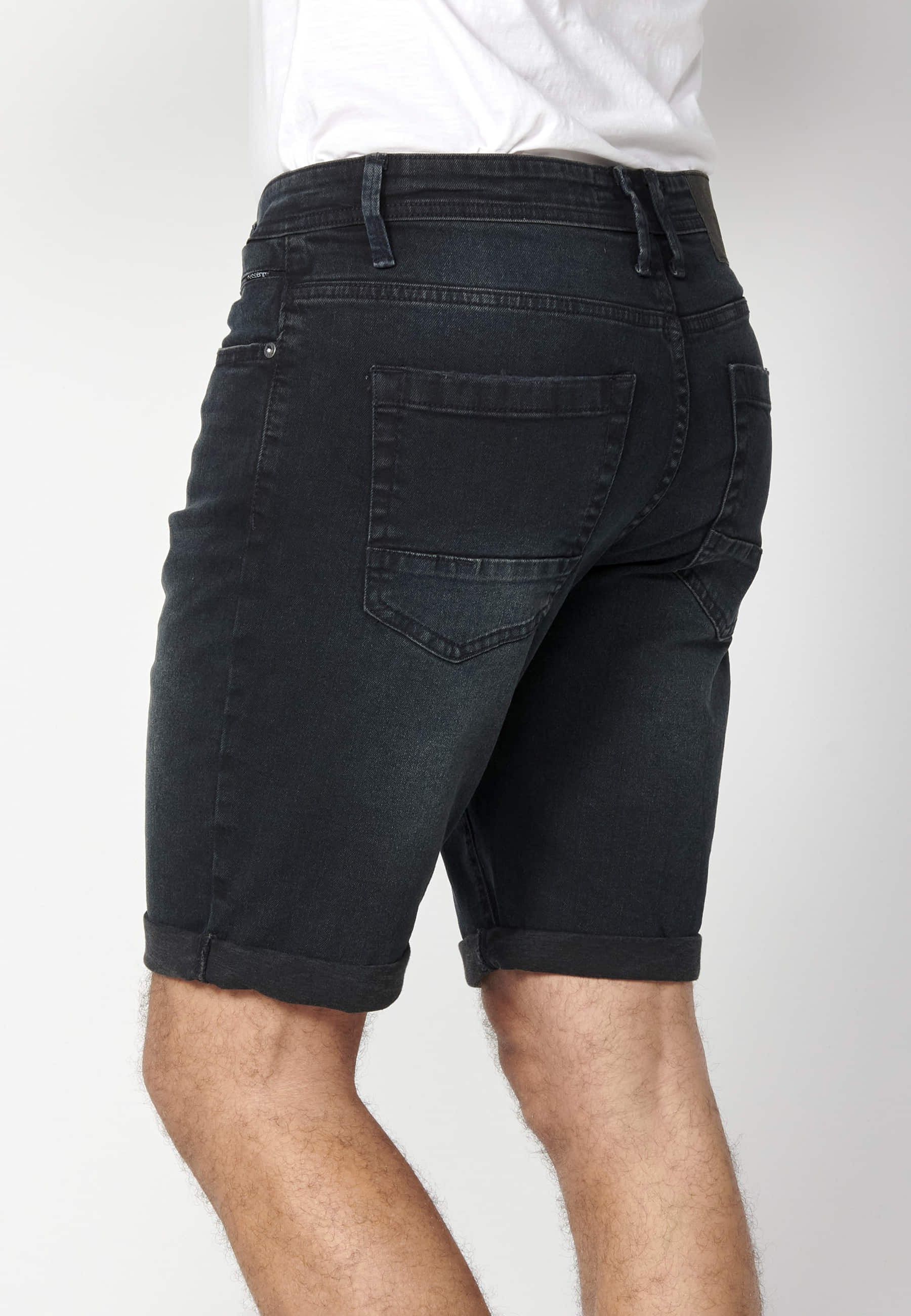 Dunkelblaue Bermuda-Shorts in normaler Passform für Herren