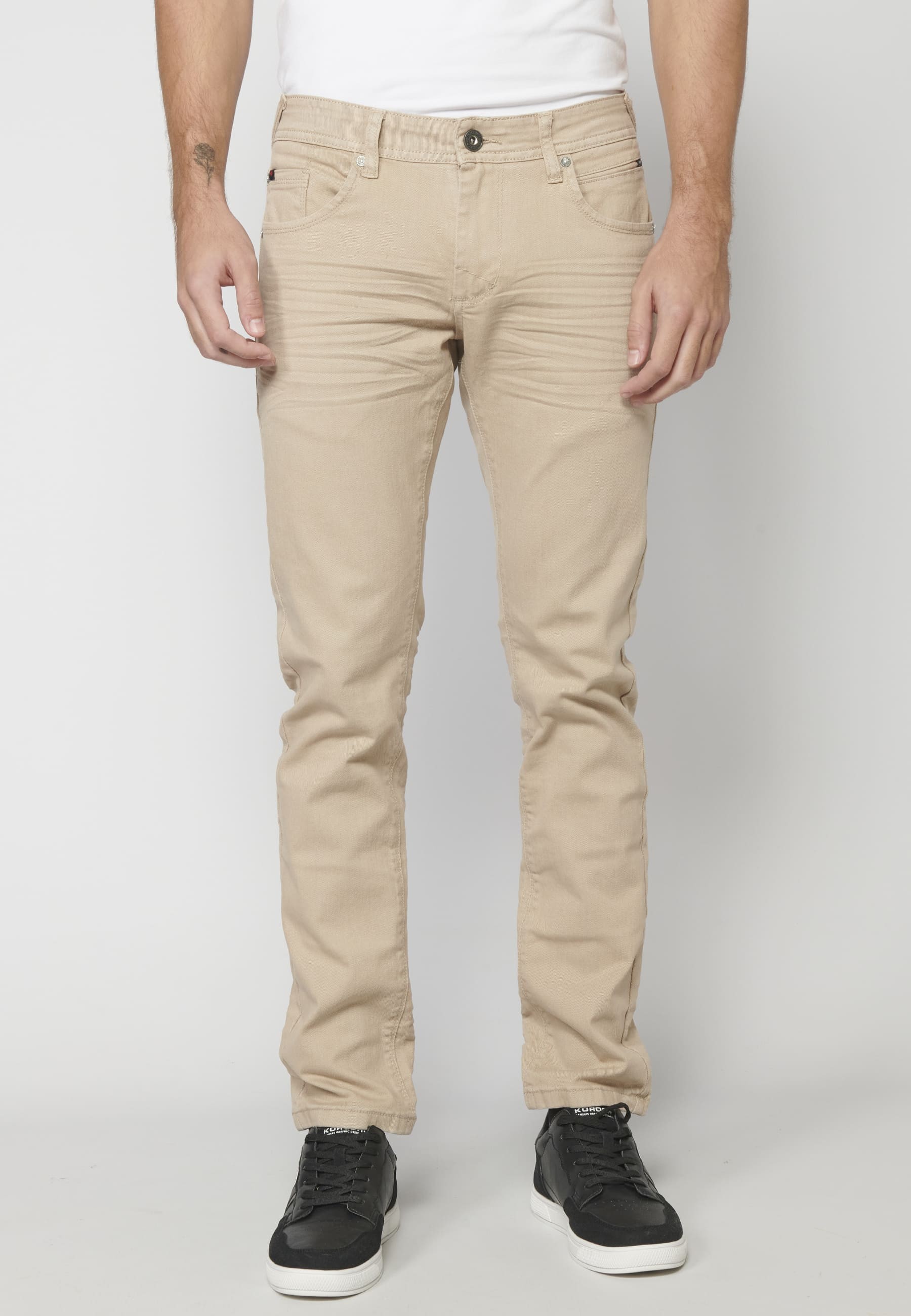 Pantalón Jeans chino Stretch Regular Fit Colores para Hombre