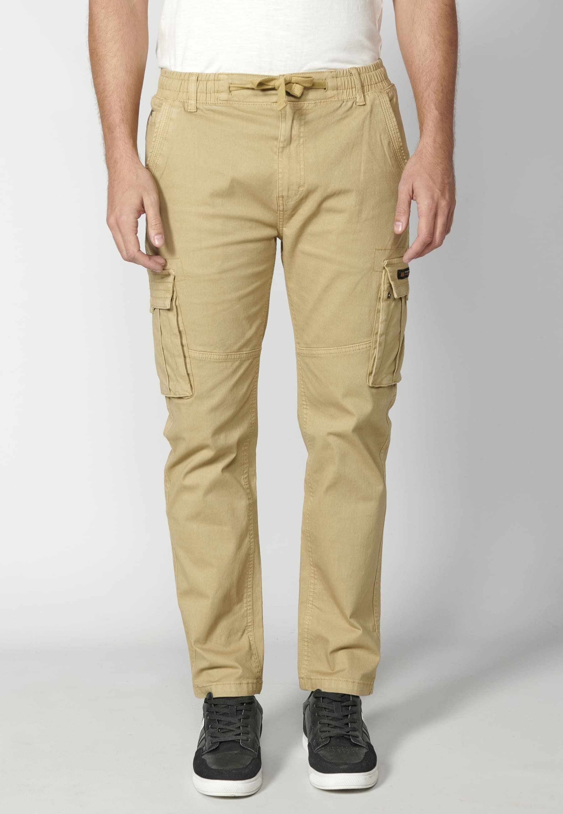 Beige cargo style pants for Men