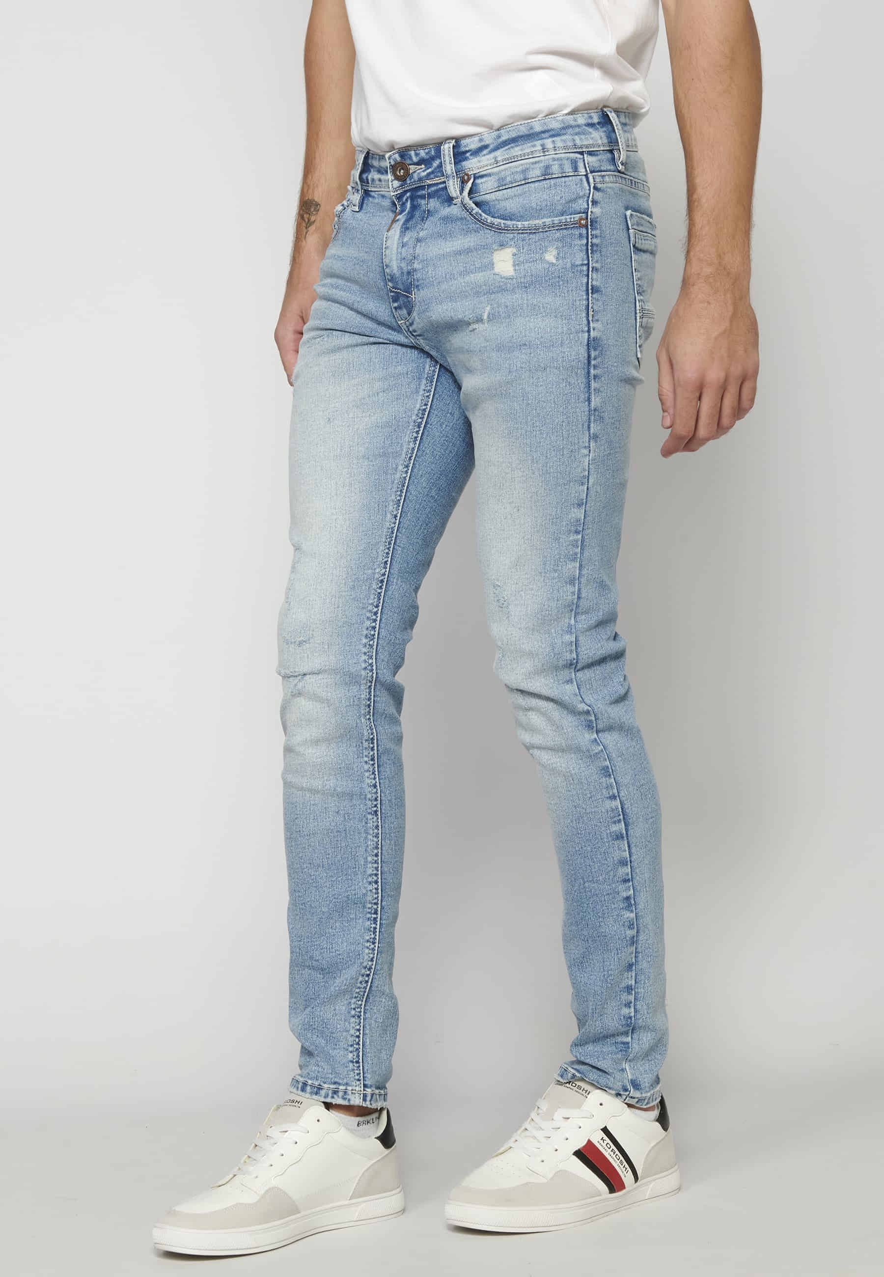 Pantalón jean slim fit con cinco bolsillos para Hombre